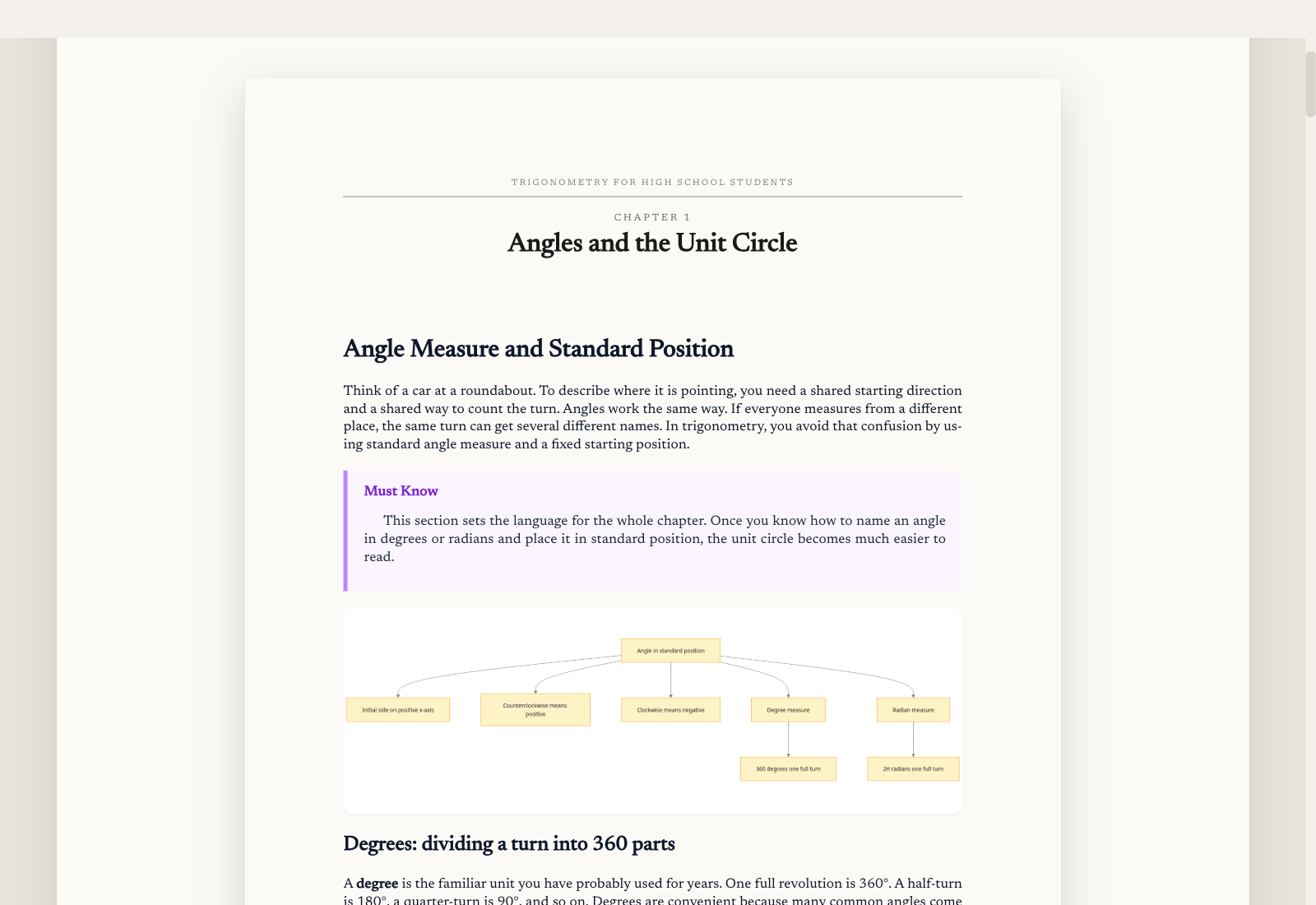 A generated chapter page, shown in paginated book reading mode
